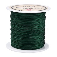 40 Yards Nylon Chinese Knot Cord, Nylon Jewelry Cord for Jewelry Making, Dark Green, 0.6mm(NWIR-C003-01B-07)