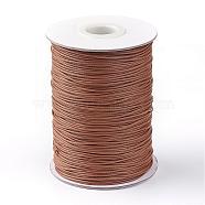 Korean Waxed Polyester Cord, Saddle Brown, 1mm, about 85yards/roll(YC1.0MM-A139)