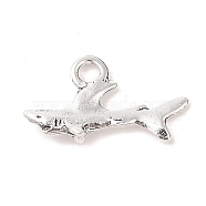 Tibetan Style Zinc Alloy Pendants, Shark Shape, Lead Free & Cadmium Free, Antique Silver, 13x24.8x5mm, Hole: 2.5mm, about 400pcs/500g(TIBEP-R334-365AS-RS)