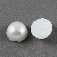 ABS Plastic Imitation Pearl Cabochons, Half Round, White, 2x1mm(SACR-S738-2mm-Z9)