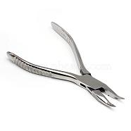 Steel Bent Nose Plier, Stainless Steel Color, 155x51x10mm(PT-Q006-03)