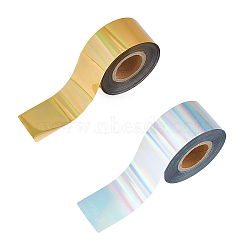 2 Rolls 2 Colors Laser Stamping Hot Foil Paper, Transfer Foil Paper, Elegance Laser Printer Craft Paper, Mixed Color, 30x0.1mm, about 120m/roll, 1 roll/color(DIY-FH0006-87)