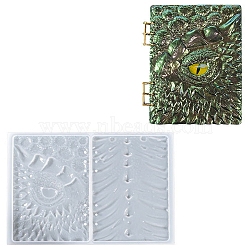 Dragon Eye DIY Binder Notebook Cover Silicone Molds, Resin Casting Molds, White, 339x228x11mm(OFST-PW0011-01B)