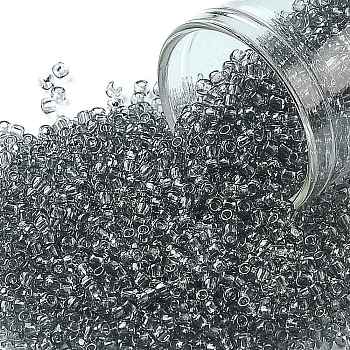 TOHO Round Seed Beads, Japanese Seed Beads, (9) Transparent Black Diamond, 11/0, 2.2mm, Hole: 0.8mm, about 1110pcs/10g