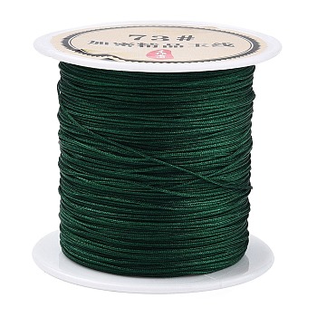 40 Yards Nylon Chinese Knot Cord, Nylon Jewelry Cord for Jewelry Making, Dark Green, 0.6mm