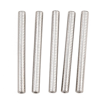 304 Stainless Steel Tube Beads, Stainless Steel Color, 21x2mm, Hole: 0.9~1.2mm
