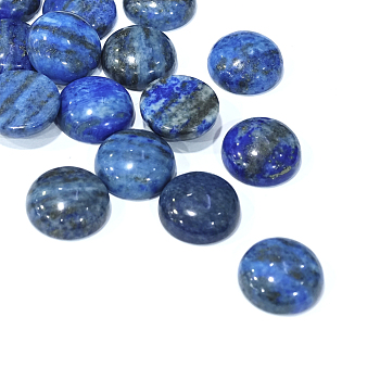 Dyed Natural Lapis Lazuli Gemstone Dome/Half Round Cabochons, 25x7mm