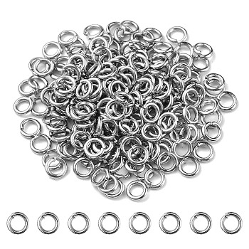 304 Stainless Steel Jump Rings, Open Jump Rings, Round Ring, Stainless Steel Color, 4x0.8mm, 20 Gauge, Inner Diameter: 2.4mm
