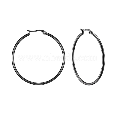 304 Stainless Steel Big Hoop Earrings(X-EJEW-F105-07B)-2