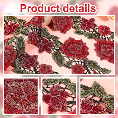 Elite Embroidery Polyester Lace Ribbons(SRIB-PH0001-28)-4