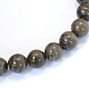 Piedra natural de encaje negro de madera hebras de perlas redondas(X-G-E334-10mm-03)-2