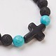 Synthetic Turquoise Beads Stretch Bracelets(X-BJEW-JB03710-01)-2