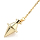 Brass Dowsing Pendulum Big Pointed Cone Pendants(KK-H491-06)-3