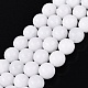 jade blanc naturel teints rang&eacute;es de perles rondes(G-Q937-20)-1