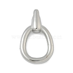 304 Stainless Steel Pendants, Oval, Stainless Steel Color, 19x12x4mm, Hole: 1.2mm(STAS-P423-05P)
