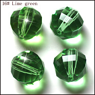 Imitation Austrian Crystal Beads, Grade AAA, Faceted, Round, Lime Green, 6mm, Hole: 0.7~0.9mm(SWAR-F079-6mm-16)