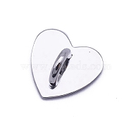 Zinc Alloy Cell Phone Heart Holder Stand, Finger Grip Ring Kickstand, Silver, 2.4cm(X-MOBA-PW0001-38C-10)