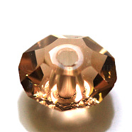 Imitation Austrian Crystal Beads, Grade AAA, Faceted, Flat Round, PeachPuff, 6x3.5mm, Hole: 0.7~0.9mm(SWAR-F061-3x6mm-18)