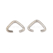 Brass Triangle Linking Ring, Buckle Clasps, Quick Link Connector, Fit for Top Drilled Beads, Webbing, Strapping Bags, Platinum, 4x5.5x0.6mm, Inner Diameter: 3x4mm(KK-H446-01P)