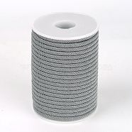 Round Polyester Cords, Light Grey, 4mm, about 21.87 yards(20m)/roll(OCOR-L030-131)