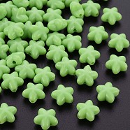 Opaque Acrylic Beads, Star, Light Green, 10x10.5x6mm, Hole: 1.6mm, about 1690pcs/500g(MACR-S373-26-A05)