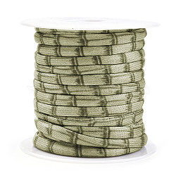 Flat Polyester Elastic Cord, Webbing Garment Sewing Accessories, Olive Drab, 5mm, about 3.28 yards(3m)/roll(EC-N003-001A-20)