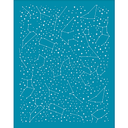 Silk Screen Printing Stencil, for Painting on Wood, DIY Decoration T-Shirt Fabric, Constellation Pattern, 100x127mm(DIY-WH0341-298)