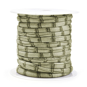 Flat Polyester Elastic Cord, Webbing Garment Sewing Accessories, Olive Drab, 5mm, about 3.28 yards(3m)/roll