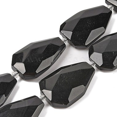 Teardrop Obsidian Beads