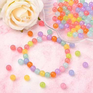 250Pcs 10 Colors Imitation Jelly Acrylic Beads(MACR-CJ0001-35)-6