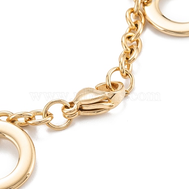 Vacuum Plating 304 Stainless Steel Charm Bracelets(STAS-A052-27G)-3