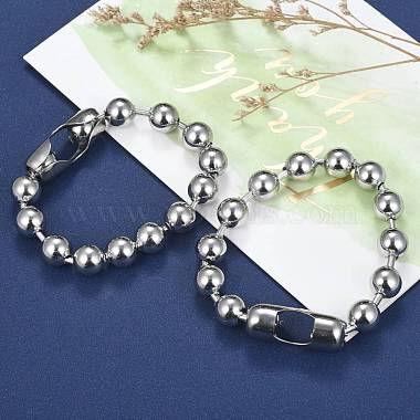 304 Stainless Steel Ball Chain Bracelets(X-BJEW-G618-03P)-7