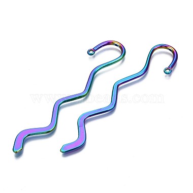 Выводы закладок из сплава цвета радуги(PALLOY-N163-177-NR)-3