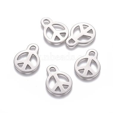 Stainless Steel Color Flat Round Stainless Steel Pendants