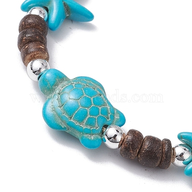 bracelets de perles tressées en noix de coco(BJEW-JB10078-02)-2