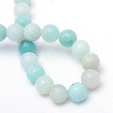 Round Natural Grade A Amazonite Bead Strands(G-R345-4mm-16)-3