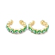 Brass Enamel Cuff Earrings(KK-P205-19G)-2