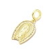 Brass Micro Pave Cubic Zirconia Virgin Mary European Dangle Charms(KK-D325-27G-02)-2