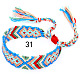 bracelet cordon en coton tressé à motif losange(FIND-PW0013-003A-31)-1
