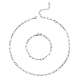 Brass Paperclip Chains Necklaces & Bracelets Sets(SJEW-PH01378-06)-1