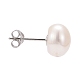 Valentine Presents for Her 925 Sterling Silver Ball Stud Earrings(EJEW-D029-9mm-2)-2