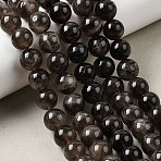 Natural Smoky Quartz Beads Strands, Round, Grade AB, 10~10.5mm, Hole: 1mm, about 38~40pcs/strand, 14.92~15.16''(37.9~38.5cm)(G-B167-A09-10mm)