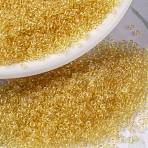 MIYUKI Round Rocailles Beads, Japanese Seed Beads, 15/0, (RR132L) Transparent Light Topaz, 1.5mm, Hole: 0.7mm, about 5555pcs/10g(X-SEED-G009-RR0132L)