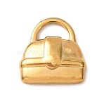 304 Stainless Steel Pendants, Bag Charms, Golden, 10x9.5x2mm, Hole: 2x4mm(STAS-Z204-03G-01)
