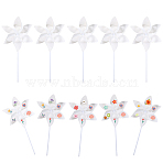 10Pcs DIY Craft Paper Windmill, for Kids Art and Craft, White, 265x265x0.2mm(DIY-CP0013-51)
