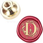 DIY Scrapbook, Brass Wax Seal Stamp Head, Letter D, Golden, 25x14mm(AJEW-WH0099-648)