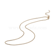 Ion Plating(IP) 304 Stainless Steel Cable Chain Necklace for Men Women, Golden, 17.83 inch(45.3cm)(STAS-B039-05G)