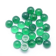 Natural Green Onyx Agate Cabochons, Half Round, 4x2~4mm(X-G-P393-R05-4mm)