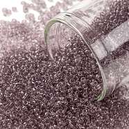 TOHO Round Seed Beads, Japanese Seed Beads, (6) Transparent Light Amethyst, 15/0, 1.5mm, Hole: 0.7mm, about 3000pcs/bottle, 10g/bottle(SEED-JPTR15-0006)