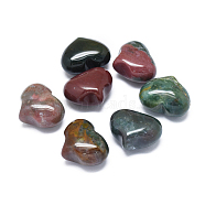Natural Indian Agate Heart Palm Stone, Pocket Stone for Energy Balancing Meditation, 20~21x25~25.5x13~14mm(G-F637-11I)